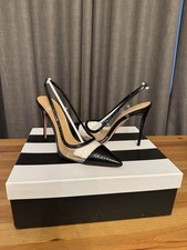 Aquazzura Black Leather Croc