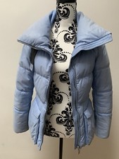 Blue Genuine Leather/Down Jacket Ladies Genuine Size S DIRK BIKKEMBERGS