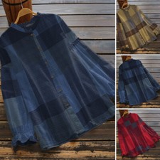 Women Long Sleeve Check Plaid