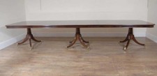 Regency Pedestal Dining Table Seats 14  Triple Ped