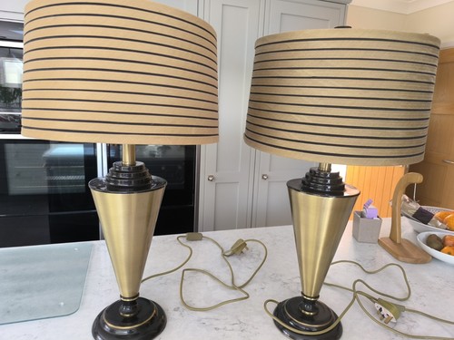 Pair vintage deco style table - vintage/deco,
