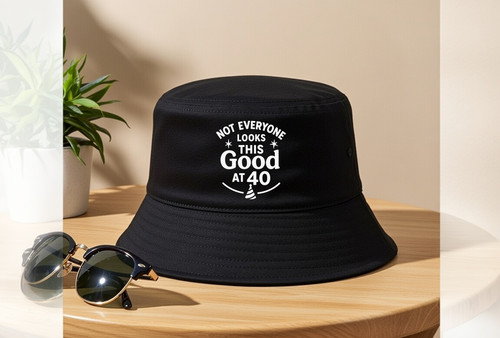 40th birthday black - black, hat