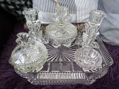 Heavy glass dresser - glass, set.