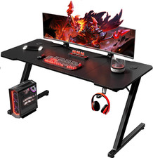 Gunji Gaming Desk Computer Table Home Office Desk with Cup Holder PC Workstation