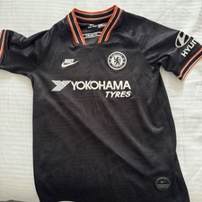 Chelsea FC Kids Away Black & Orange Football Kit