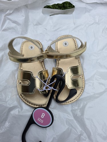 Girls gold sandals size 8 - girls,