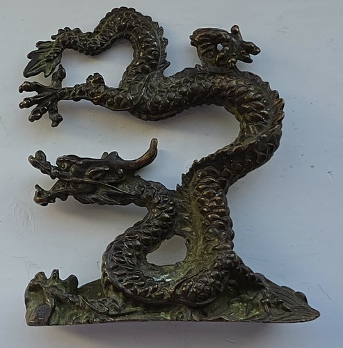 Vintage dragon figurine small - vintage,