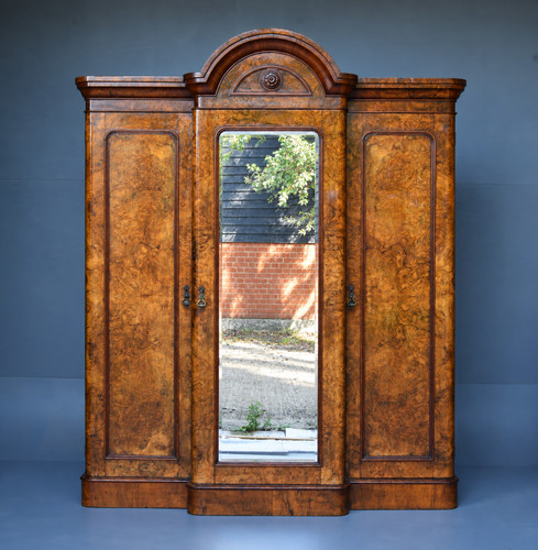 Victorian burr walnut - walnut, triple