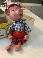 Perky from 'Pinky and Perky' Pig Pelham vintage original toy puppets in box