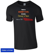 ACDC Led Zeppelin parody funny T-shirt Highway To Hell Stairway To Heaven music