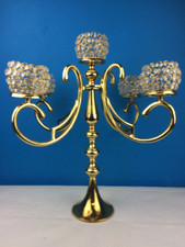 Traditional 5-Arm Candelabra Crystal Shade Gold 51x51x60 cm CH121 CLOSURE SALE
