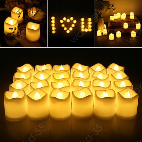24pcs flameless led tea lights - 24pcs,
