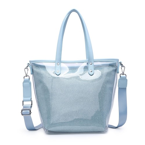 Clear plastic tote bag with - clear,