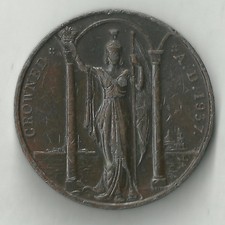 large 1937 Coronation Of King Edward VIII Crowned 1937 AD Medal  41.87 gm. 45 mm