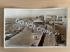 Motoring Interst - Vintage Cars On The Promenade, Cleveleys, Lancashire.   RPPC.