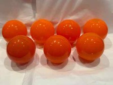 VINTAGE RETRO KITSCH 1960’S 1970's ORANGE GLASS LAMPSHADE BALL 1 SHADE ONLY