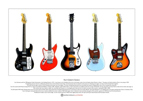 Kurt cobain guitars limited - cobain's,