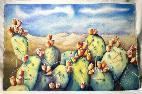 Original signed watercolor - signed,