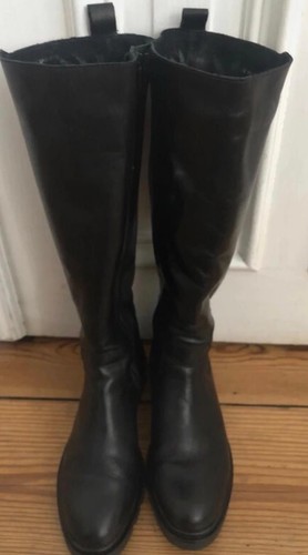 Ladies boots black leather - ladies,