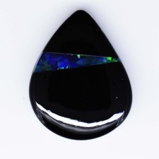 20.40 Cts Natural Fire Opal On Black Onyx Doublet Fancy IGL Certified Gemstone