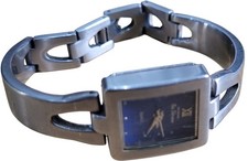 Ben Sherman Quartz Wristwatch Blue Dial Silver Bracelet Square Case