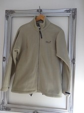 Jack Wolfskin ladies beige fleece zipped jacket size 12