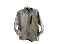 2010s Salomon Gray Reflective Hooded Windbreaker Jacket Size L