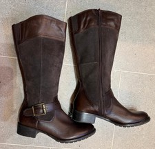 TU Brown Zip Up Calf Length