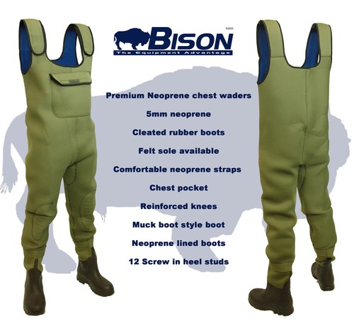 Bison olive green 5mm neoprene - olive,