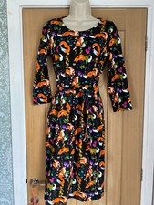 beautiful popsy clothing Apricot fox garden print dress size 6-8 unworn