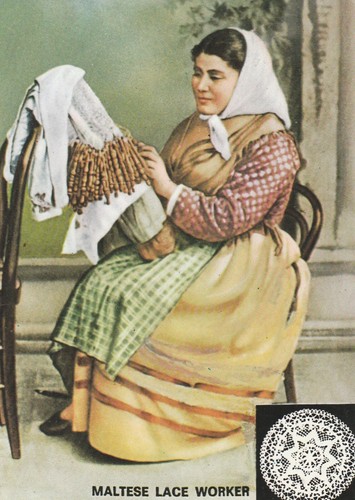 Maltese lace worker - lace, malta