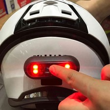 Motorcycle Parts Motorbike Helmet Red Lamp LED Safety Warning Light Accessories