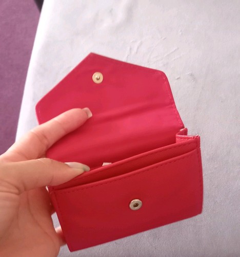 Small red purse with - with, window