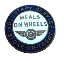 Meals On Wheels Voluntary Service Stoke-On-Trent vintage Enamel pin badge