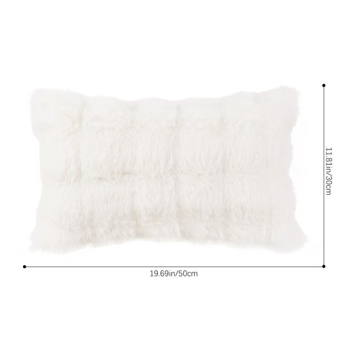 Faux rabbit fur cushion cover - cushion,