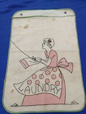 VTG LAUNDRY & CLOTHES PIN BAG