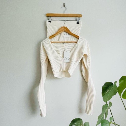 Zara cream ribbed - cream,