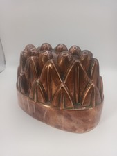 Victorian Copper Jelly Mould Antique Collectable 17cm X 11cm Antique Kitchenalia