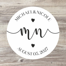 Personalised wedding stickers - wedding,