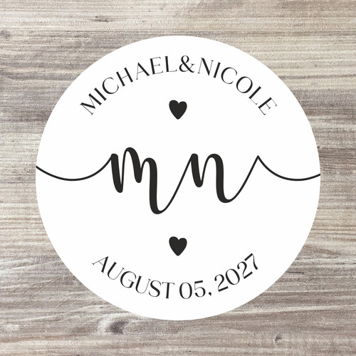Personalised wedding stickers - personalised,