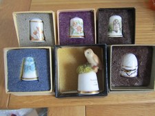 Thimbles x 6 - Spode, Sutherland, Longton Hall