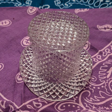 Clear pressed glass decorative - clear,