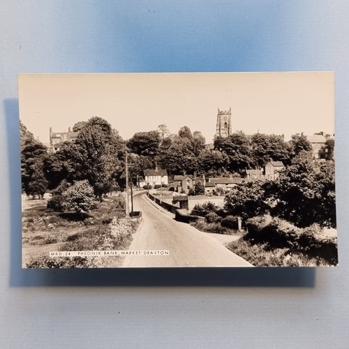 Market drayton postcard c1955 - drayton,