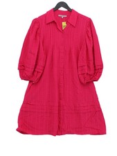 Oliver Bonas Shirt Midi Dress UK10 in Pink