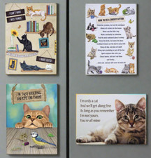 Funny Cat Verse Magnetic Metal