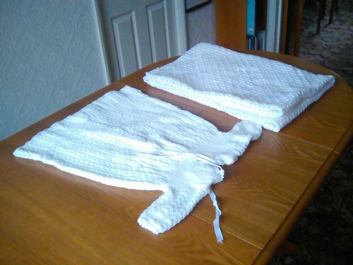 Hand knitted lined babies - lined,