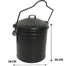 14L Metal Ash Bucket With Lid