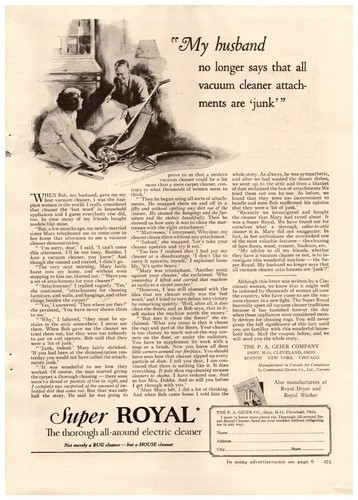 1926 super royal - royal, vacuum