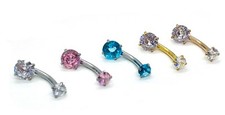 Coloured Belly Bar 316L