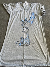 Women’s Grey Blue Giraffe Nursing Pyjama Nighty Size XXL Excellent Condition